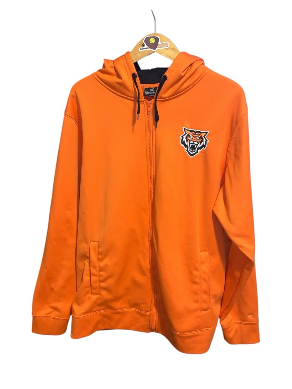 Colosseum Cincinnati Bengals Orange Full Zip Up Hoodie Sweatshirt